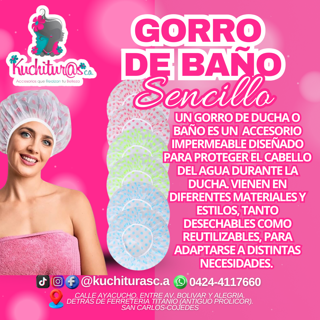 Gorro de baño sencillo