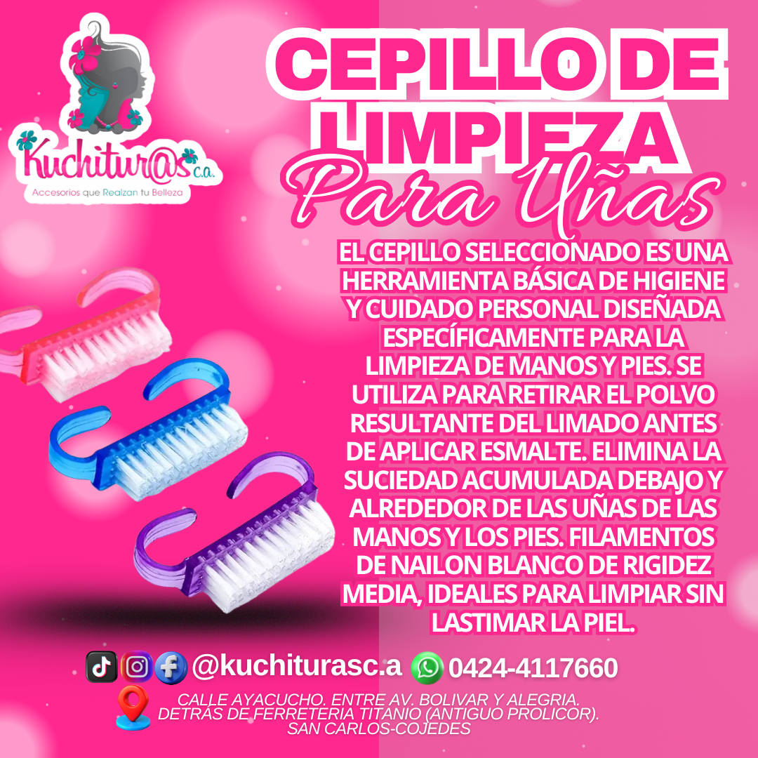 Cepillo limpiador de uñas