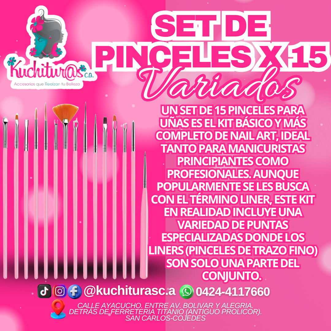 Set de pinceles x 15