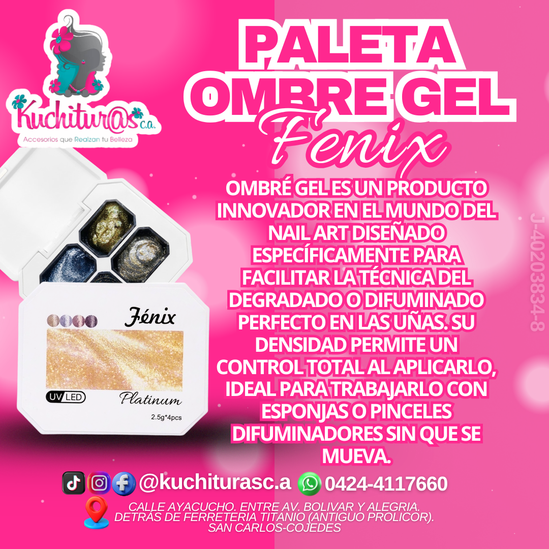 Paleta Ombre Gel Fenix