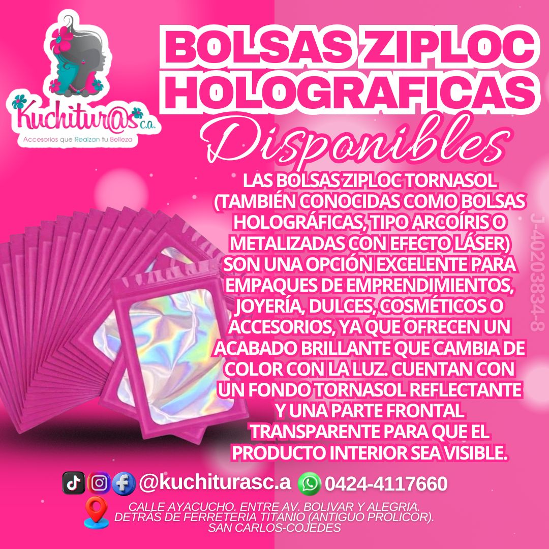 Bolsas Ziploc Holograficas